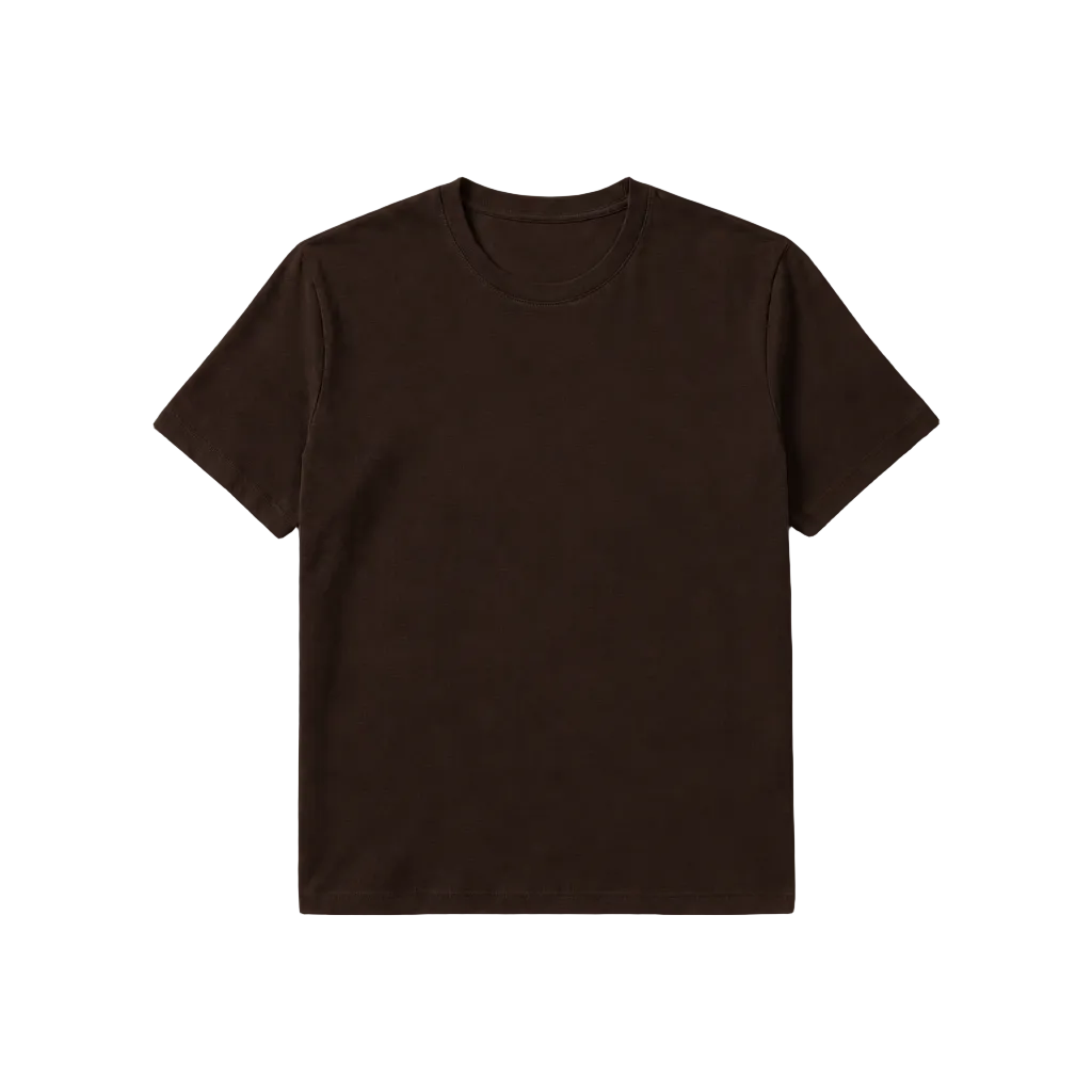 Camiseta regular fit en marrón más oscuro